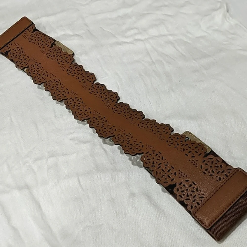 NY&Co Brown Stencil Belt NWOT